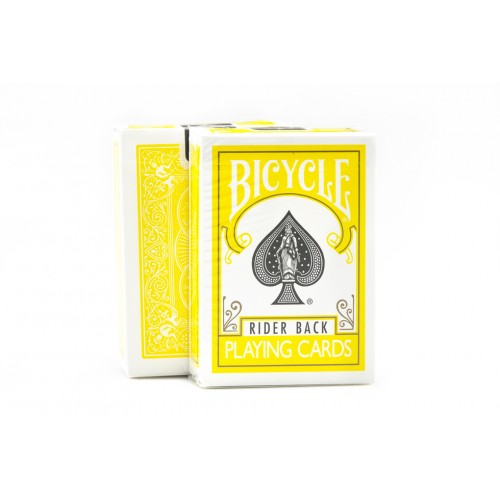 Standard Poker Size Yellow 1 Deck of Bicycle Yellow Rider Back Playing Cards 